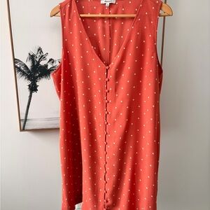 Coral Polka Dot Tunic/ Dress